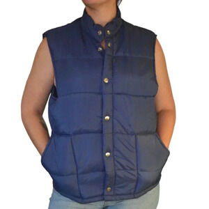 JCPenney Men's Vintage Blue Nylon & Polyester Puffer Vest Size L